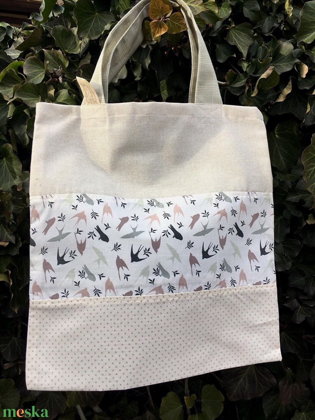 PURE NATURE. Fecskés shopper. / No. 3. - táska & tok - bevásárlás & shopper táska - shopper, textiltáska, szatyor - Meska.hu PURE NATURE. Fecskés shopper. / No. 3. - táska & tok - bevásárlás & shopper táska - shopper, textiltáska, szatyor - Meska.hu