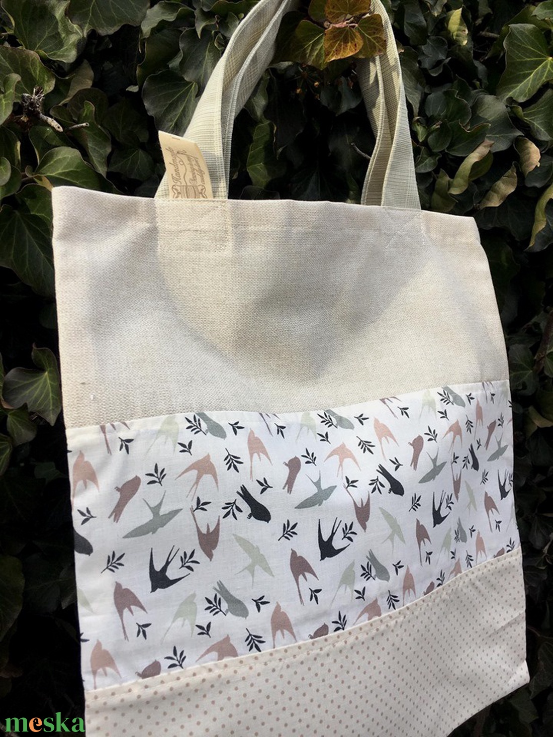PURE NATURE. Fecskés shopper. / No. 3. - táska & tok - bevásárlás & shopper táska - shopper, textiltáska, szatyor - Meska.hu PURE NATURE. Fecskés shopper. / No. 3. - táska & tok - bevásárlás & shopper táska - shopper, textiltáska, szatyor - Meska.hu
