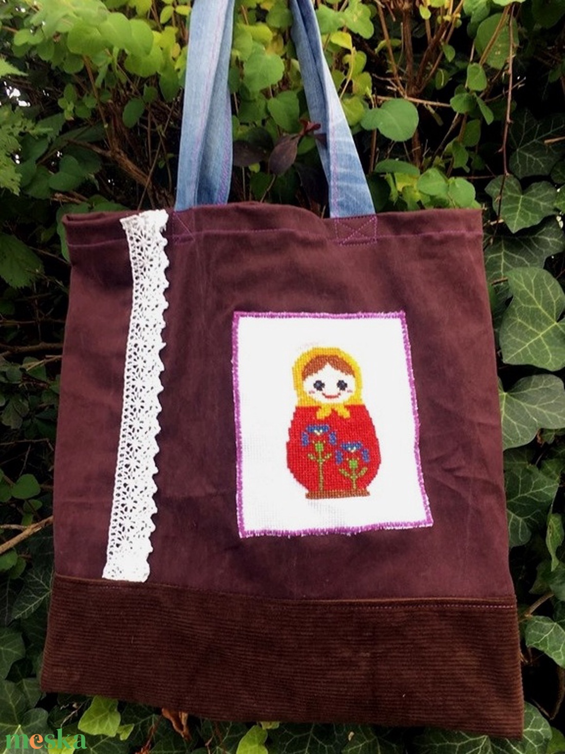 PURPLE MATRYOSHKA. Shopper. No. 2. - táska & tok - bevásárlás & shopper táska - shopper, textiltáska, szatyor - Meska.hu PURPLE MATRYOSHKA. Shopper. No. 2. - táska & tok - bevásárlás & shopper táska - shopper, textiltáska, szatyor - Meska.hu