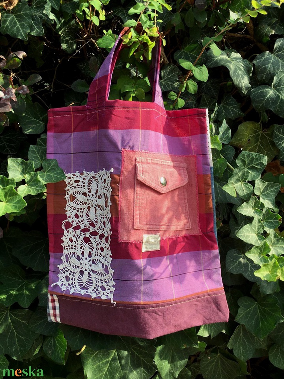  ALL VINTAGE. Formabontó csipkés shopper.  - táska & tok - bevásárlás & shopper táska - shopper, textiltáska, szatyor - Meska.hu