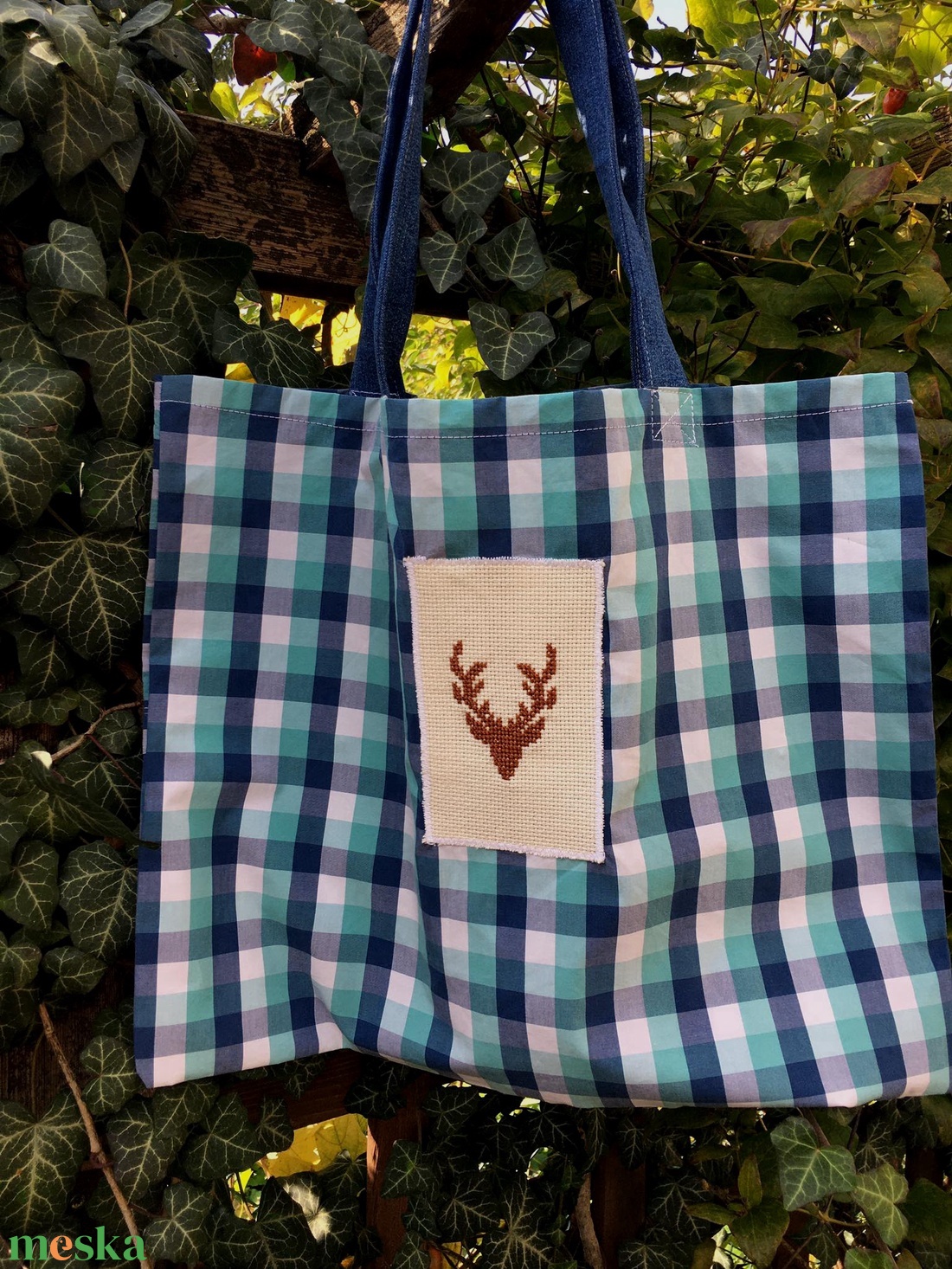 DEER. Kockás szarvasos shopper fúknak. - táska & tok - bevásárlás & shopper táska - shopper, textiltáska, szatyor - Meska.hu DEER. Kockás szarvasos shopper fúknak. - táska & tok - bevásárlás & shopper táska - shopper, textiltáska, szatyor - Meska.hu
