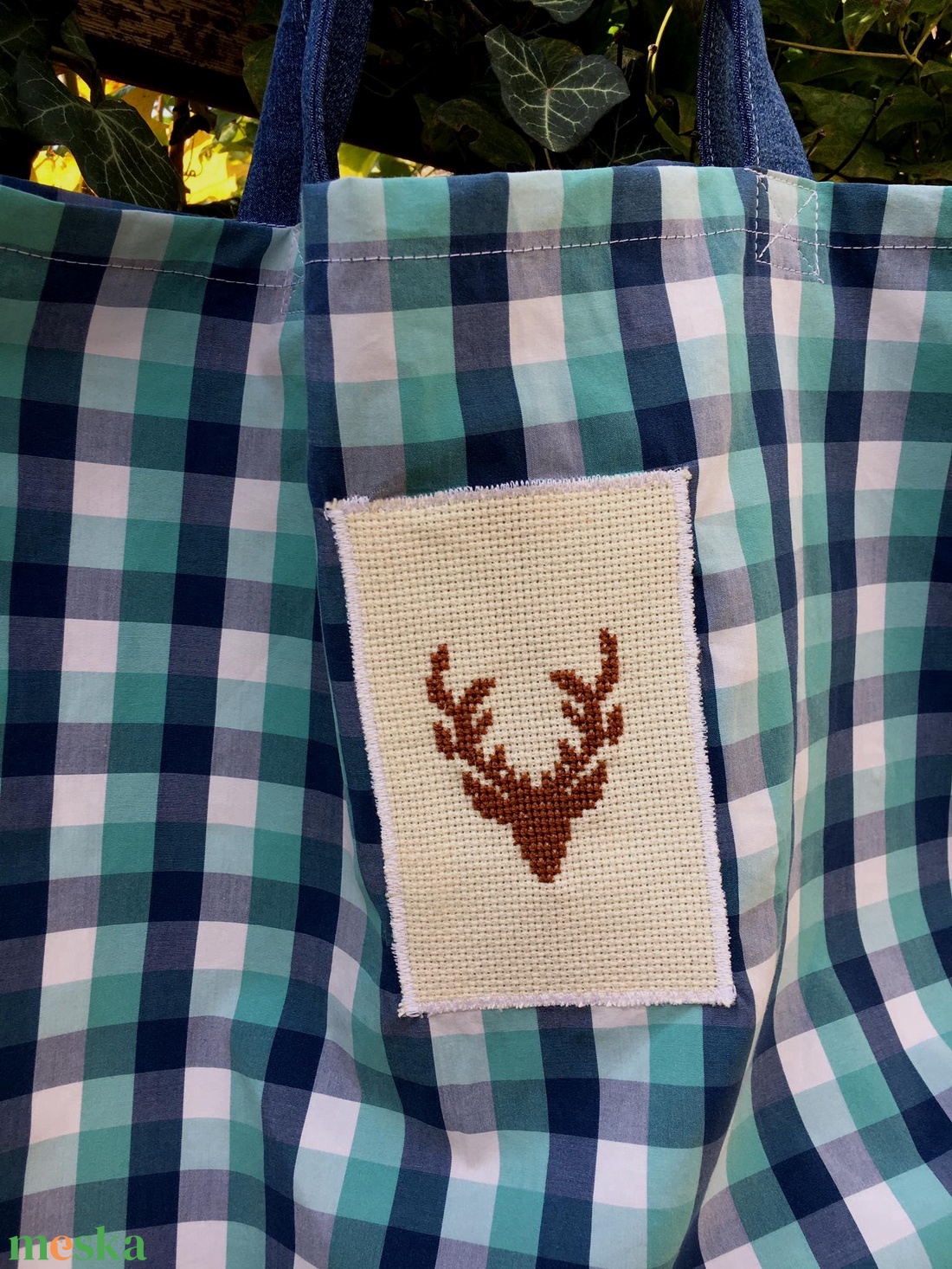 DEER. Kockás szarvasos shopper fúknak. - táska & tok - bevásárlás & shopper táska - shopper, textiltáska, szatyor - Meska.hu DEER. Kockás szarvasos shopper fúknak. - táska & tok - bevásárlás & shopper táska - shopper, textiltáska, szatyor - Meska.hu