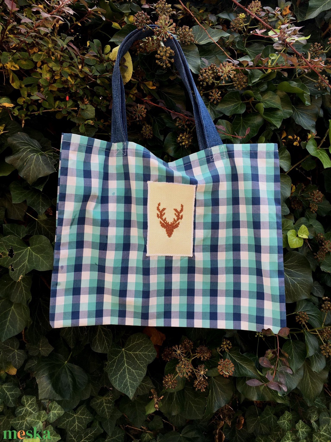 DEER. Kockás szarvasos shopper fúknak. - táska & tok - bevásárlás & shopper táska - shopper, textiltáska, szatyor - Meska.hu DEER. Kockás szarvasos shopper fúknak. - táska & tok - bevásárlás & shopper táska - shopper, textiltáska, szatyor - Meska.hu