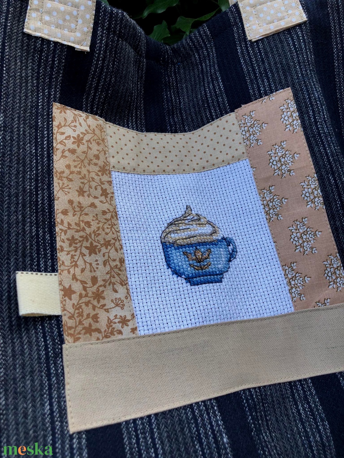  CAFÉ LATTE. Shopper. - táska & tok - bevásárlás & shopper táska - shopper, textiltáska, szatyor - Meska.hu