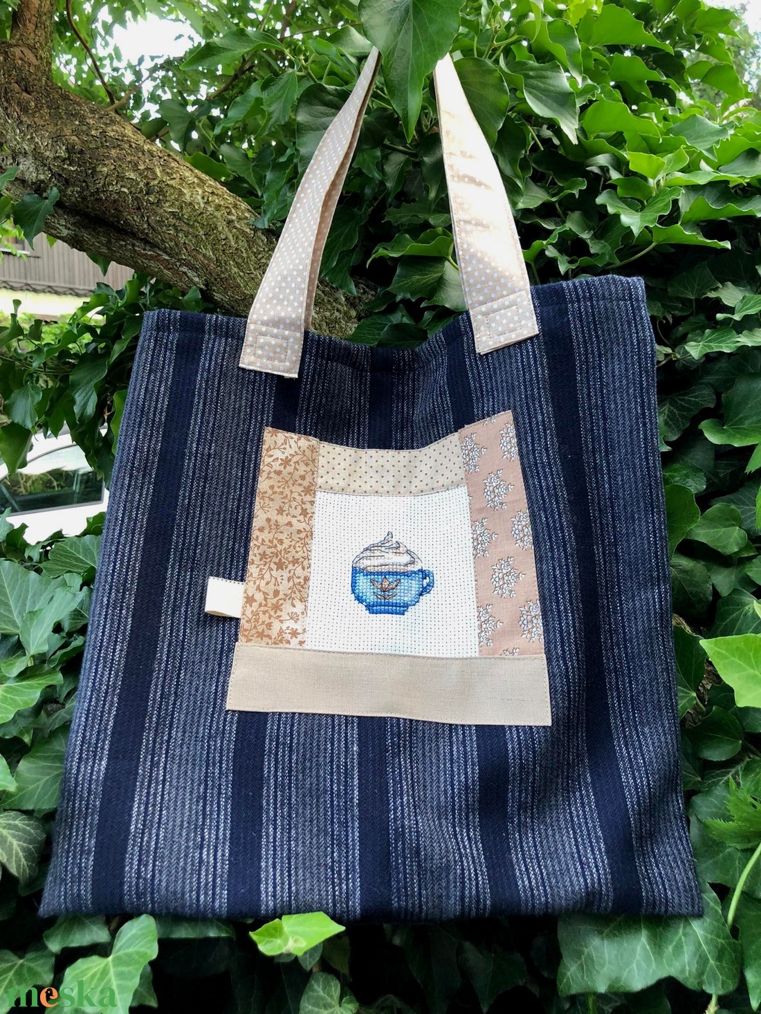  CAFÉ LATTE. Shopper. - táska & tok - bevásárlás & shopper táska - shopper, textiltáska, szatyor - Meska.hu