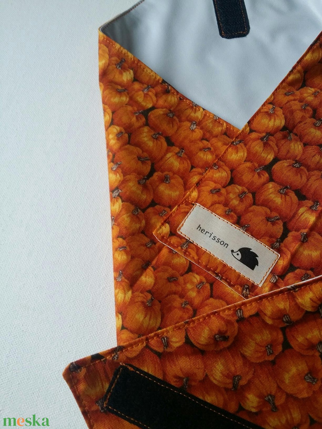 PUMPKIN FIELD. Környezetbarát tépőzáras szendvics-csomagoló. - táska & tok - uzsonna- & ebéd tartó - szendvics csomagoló - Meska.hu
