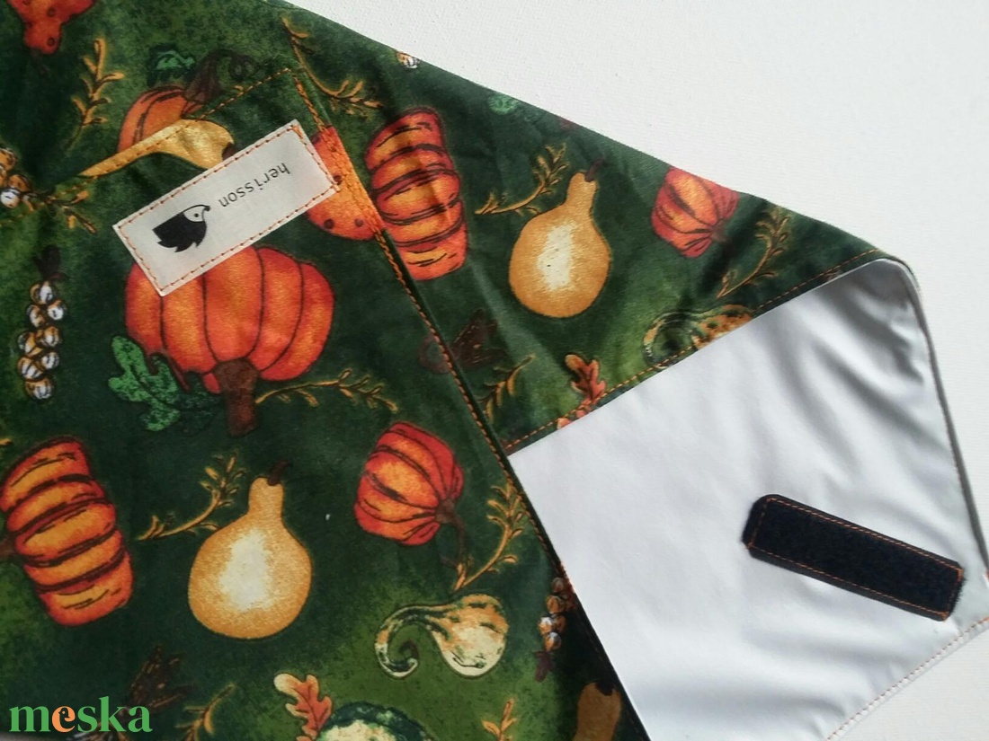 PUMPKIN FIELD 2. Környezetbarát tépőzáras szendvics-csomagoló. - táska & tok - uzsonna- & ebéd tartó - szendvics csomagoló - Meska.hu