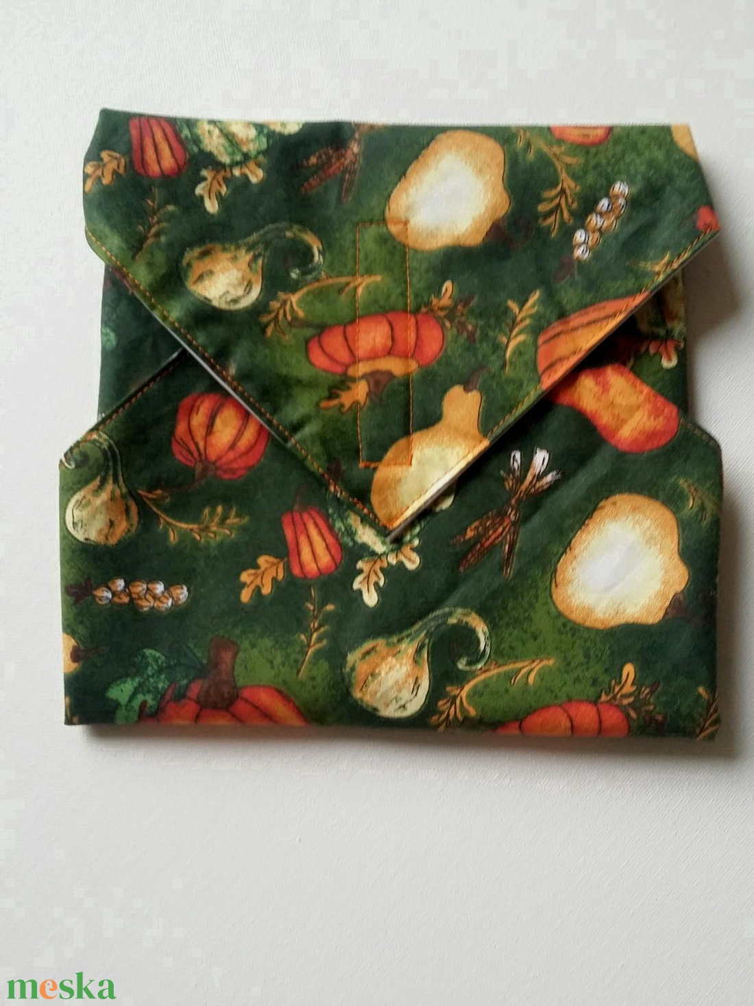 PUMPKIN FIELD 2. Környezetbarát tépőzáras szendvics-csomagoló. - táska & tok - uzsonna- & ebéd tartó - szendvics csomagoló - Meska.hu