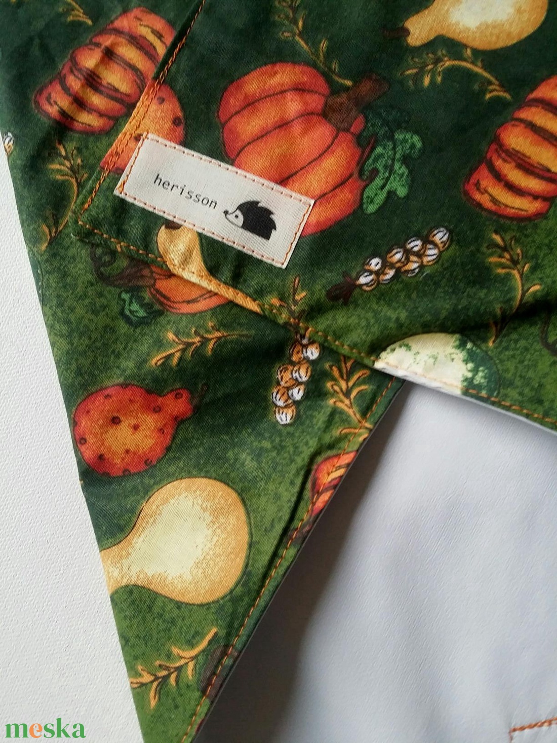 PUMPKIN FIELD 2. Környezetbarát tépőzáras szendvics-csomagoló. - táska & tok - uzsonna- & ebéd tartó - szendvics csomagoló - Meska.hu