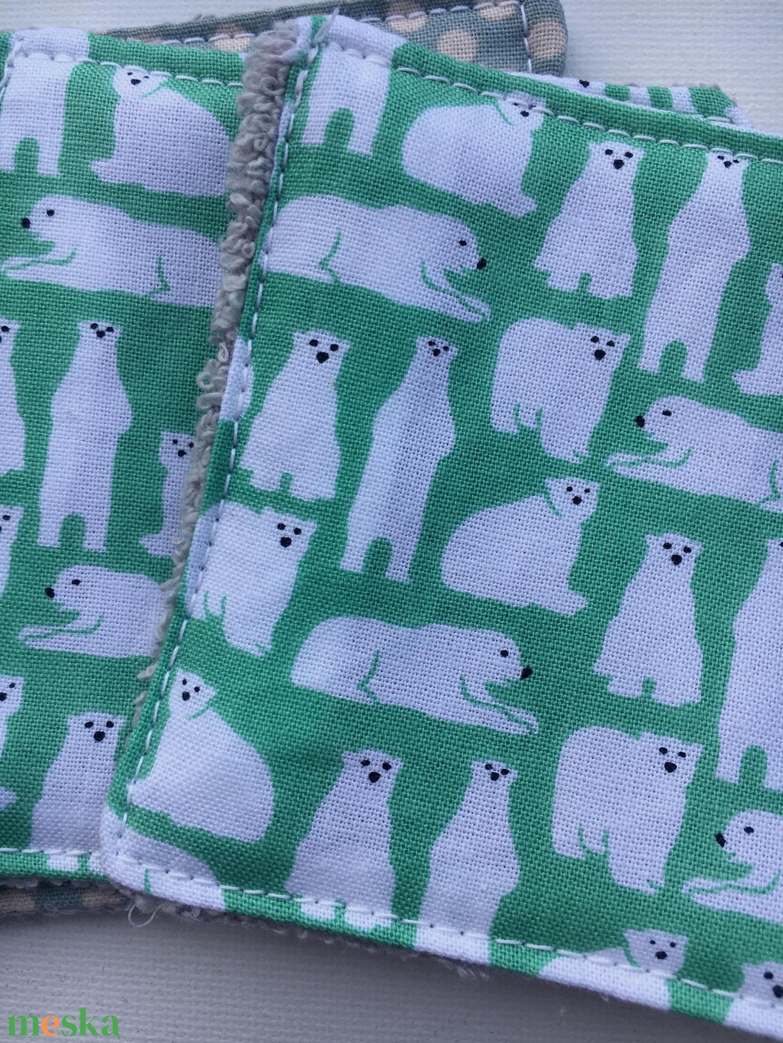 ALL BEARS. Jegesmedvés-mosómacis arctisztitó párnák (mosható) - szépségápolás - arcápolás - arctisztító korong - Meska.hu