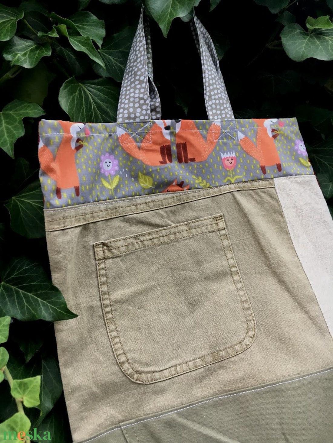 FUSION 105. Rókás recycled shopper. - táska & tok - bevásárlás & shopper táska - shopper, textiltáska, szatyor - Meska.hu FUSION 105. Rókás recycled shopper. - táska & tok - bevásárlás & shopper táska - shopper, textiltáska, szatyor - Meska.hu