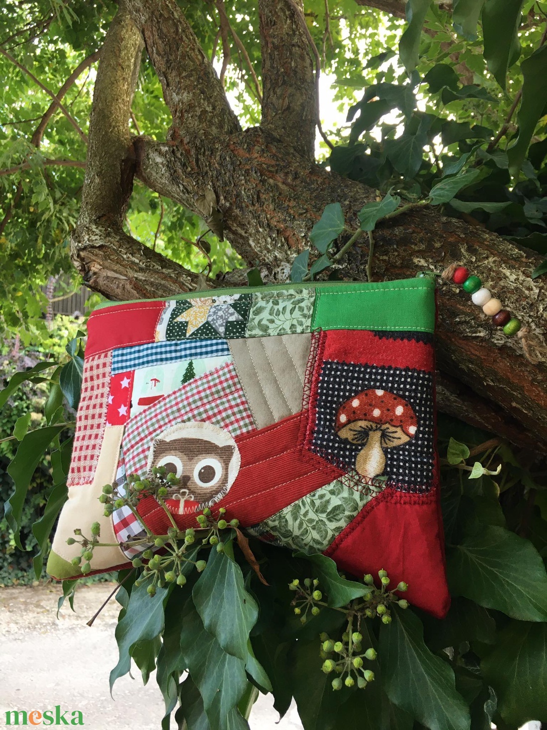 XMAS OWL. Patchwork neszi. No. 3. - táska & tok - neszesszer - Meska.hu