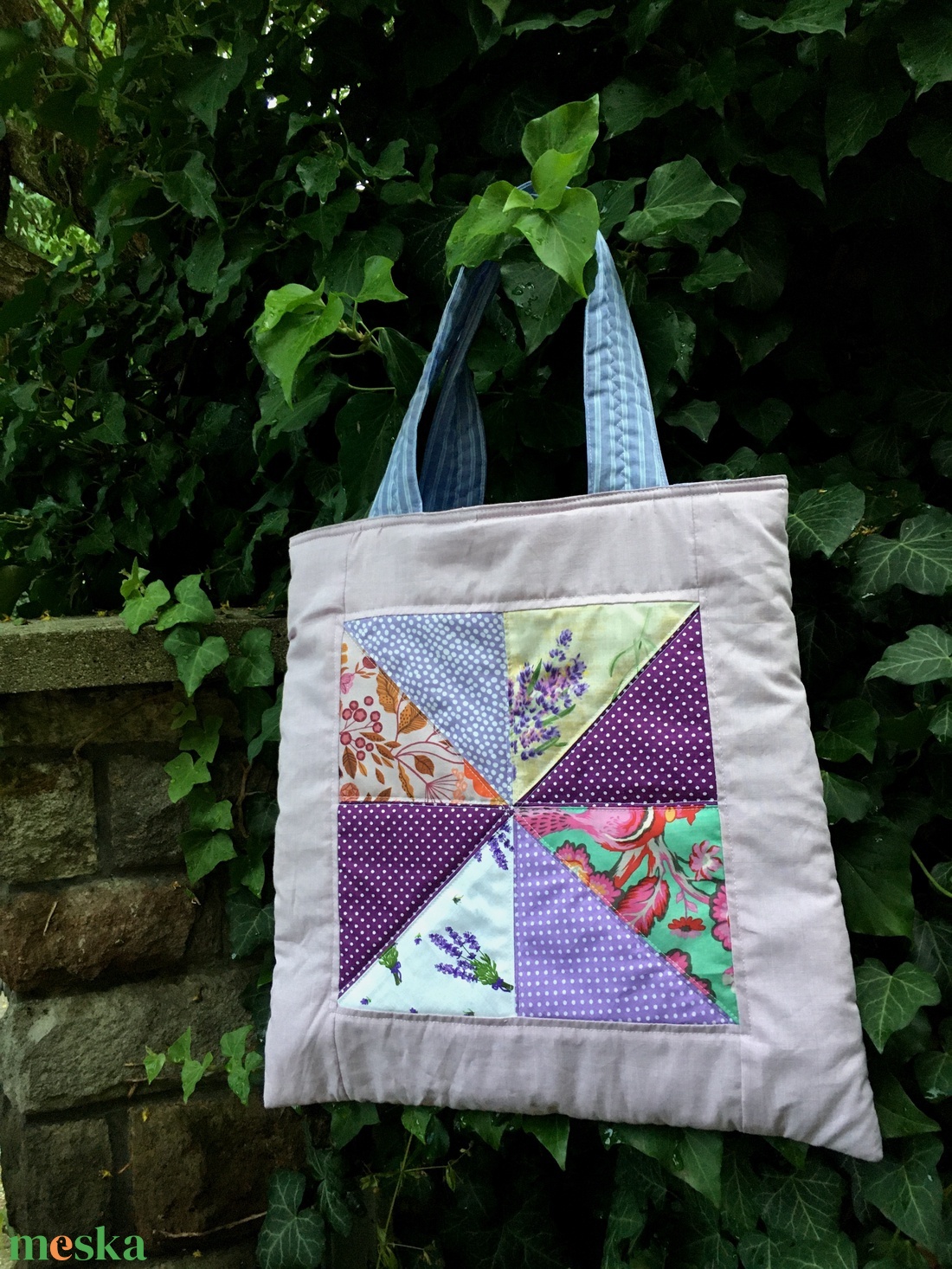 I LOVE LAVANDER. XL patchwork shopper vagy strandtáska. - táska & tok - bevásárlás & shopper táska - shopper, textiltáska, szatyor - Meska.hu I LOVE LAVANDER. XL patchwork shopper vagy strandtáska. - táska & tok - bevásárlás & shopper táska - shopper, textiltáska, szatyor - Meska.hu