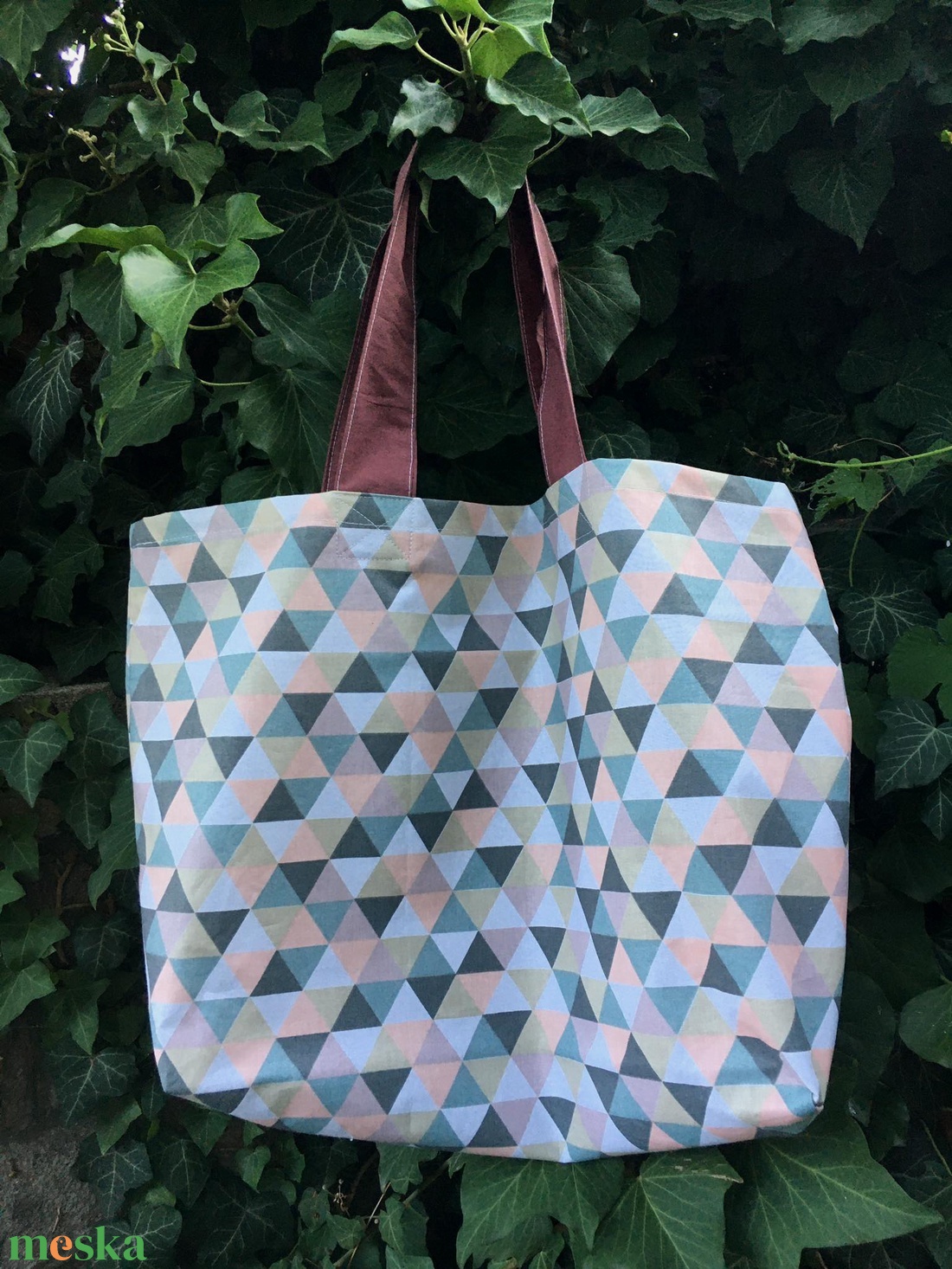 t r i a n g l e s.  Shopper. (Róki cicám nem eladó :))) - táska & tok - bevásárlás & shopper táska - shopper, textiltáska, szatyor - Meska.hu