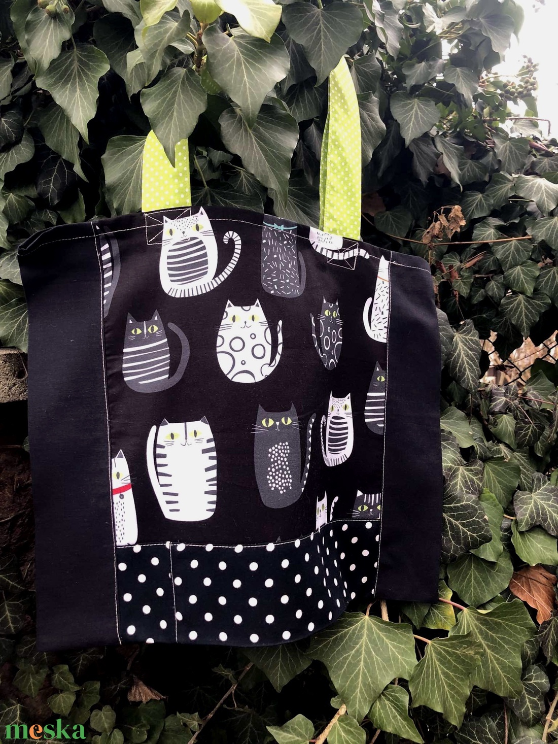 I GATTI.  XL shopper - táska & tok - bevásárlás & shopper táska - shopper, textiltáska, szatyor - Meska.hu