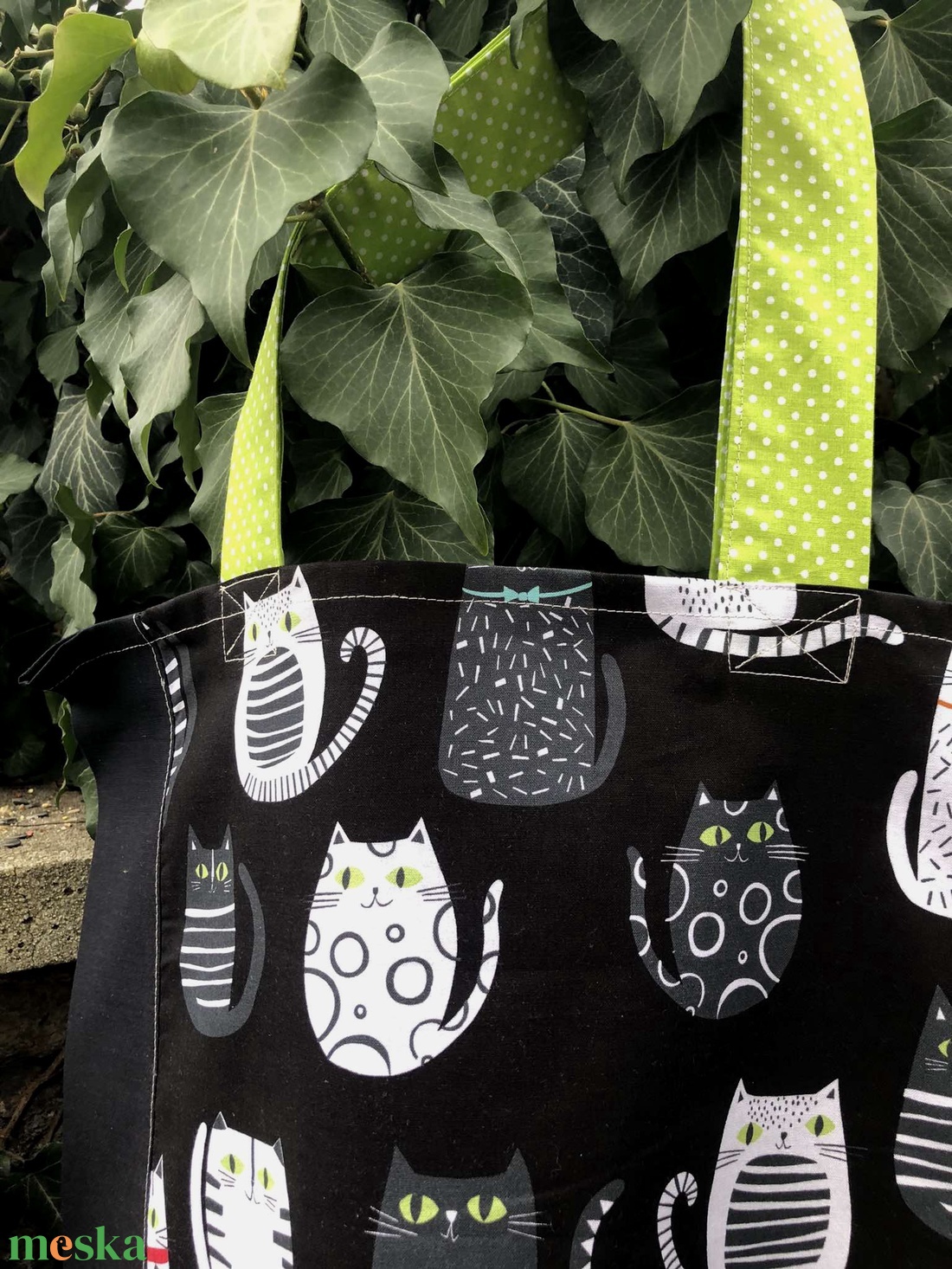 I GATTI.  XL shopper - táska & tok - bevásárlás & shopper táska - shopper, textiltáska, szatyor - Meska.hu