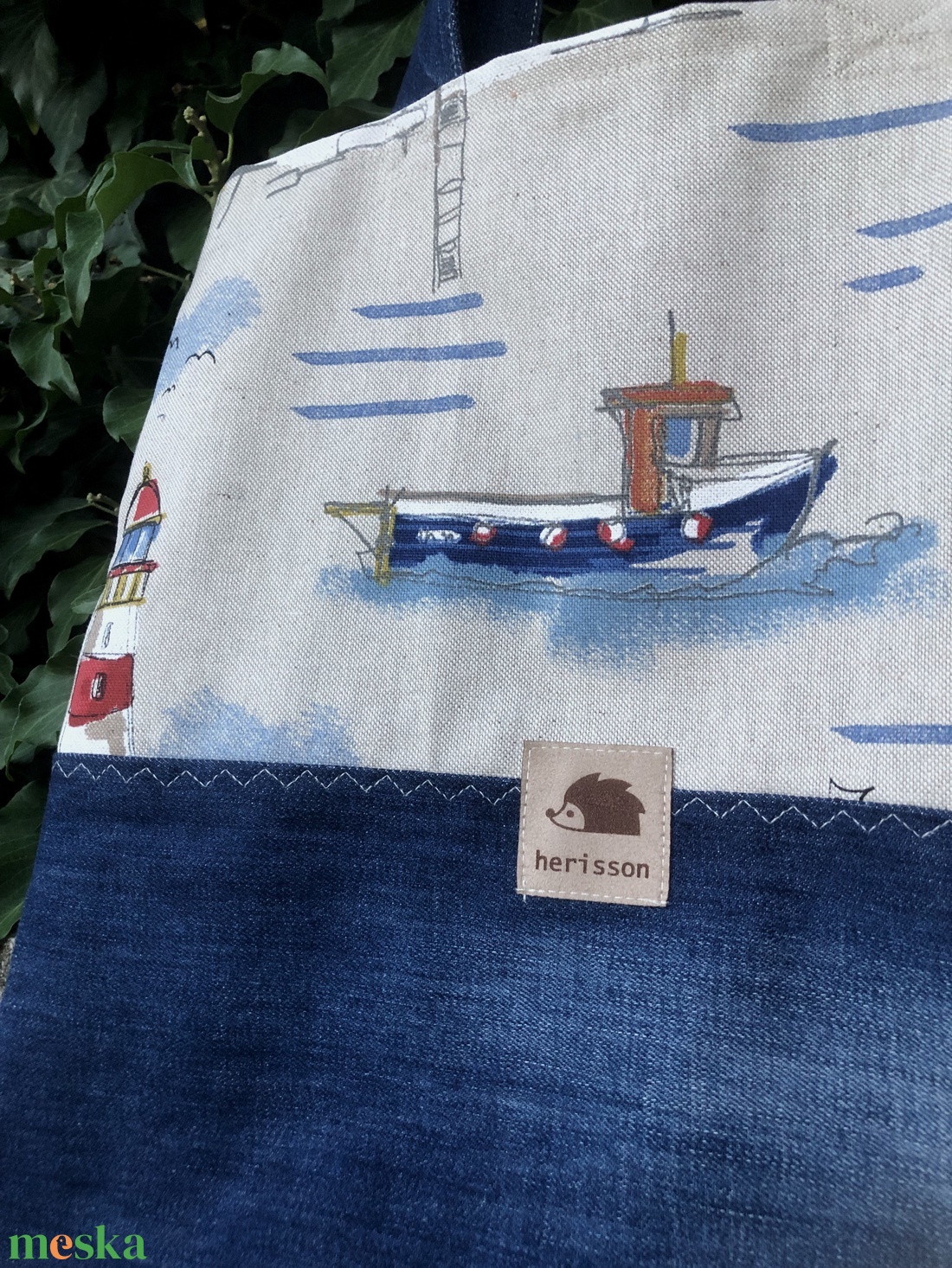 SEASIDE. Shopper. No 2 - táska & tok - bevásárlás & shopper táska - shopper, textiltáska, szatyor - Meska.hu SEASIDE. Shopper. No 2 - táska & tok - bevásárlás & shopper táska - shopper, textiltáska, szatyor - Meska.hu