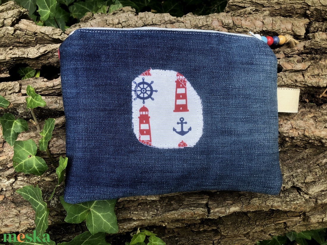 MIXED UP in NAVY. No. 2. Patchwork neszi.  - táska & tok - neszesszer - Meska.hu