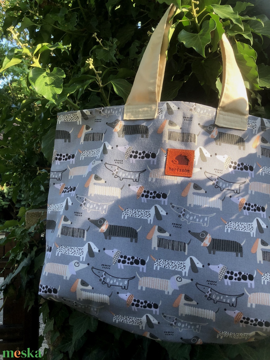 I LOVE DOGS. Shopper kutyus imádóknak. - táska & tok - bevásárlás & shopper táska - shopper, textiltáska, szatyor - Meska.hu