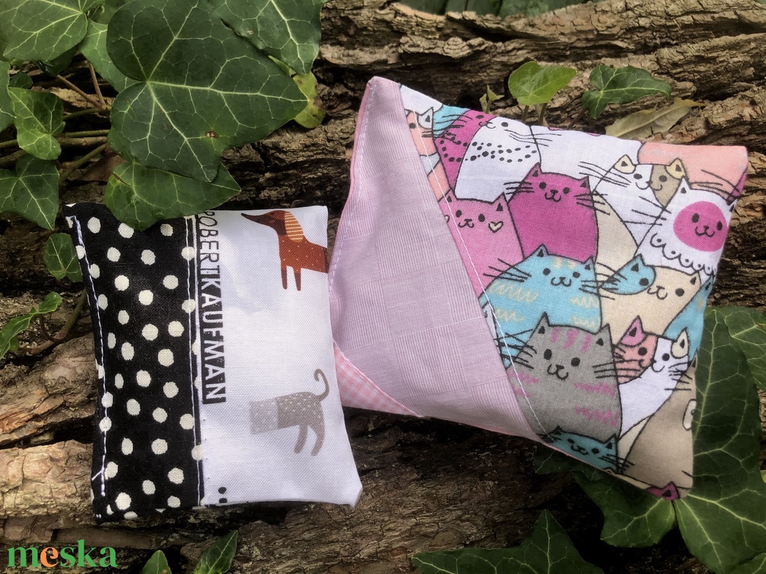 Cats and dogs . Patchwork levendulás tasakok - otthon & életmód - gyertya, illat, aroma - illatzsák - Meska.hu