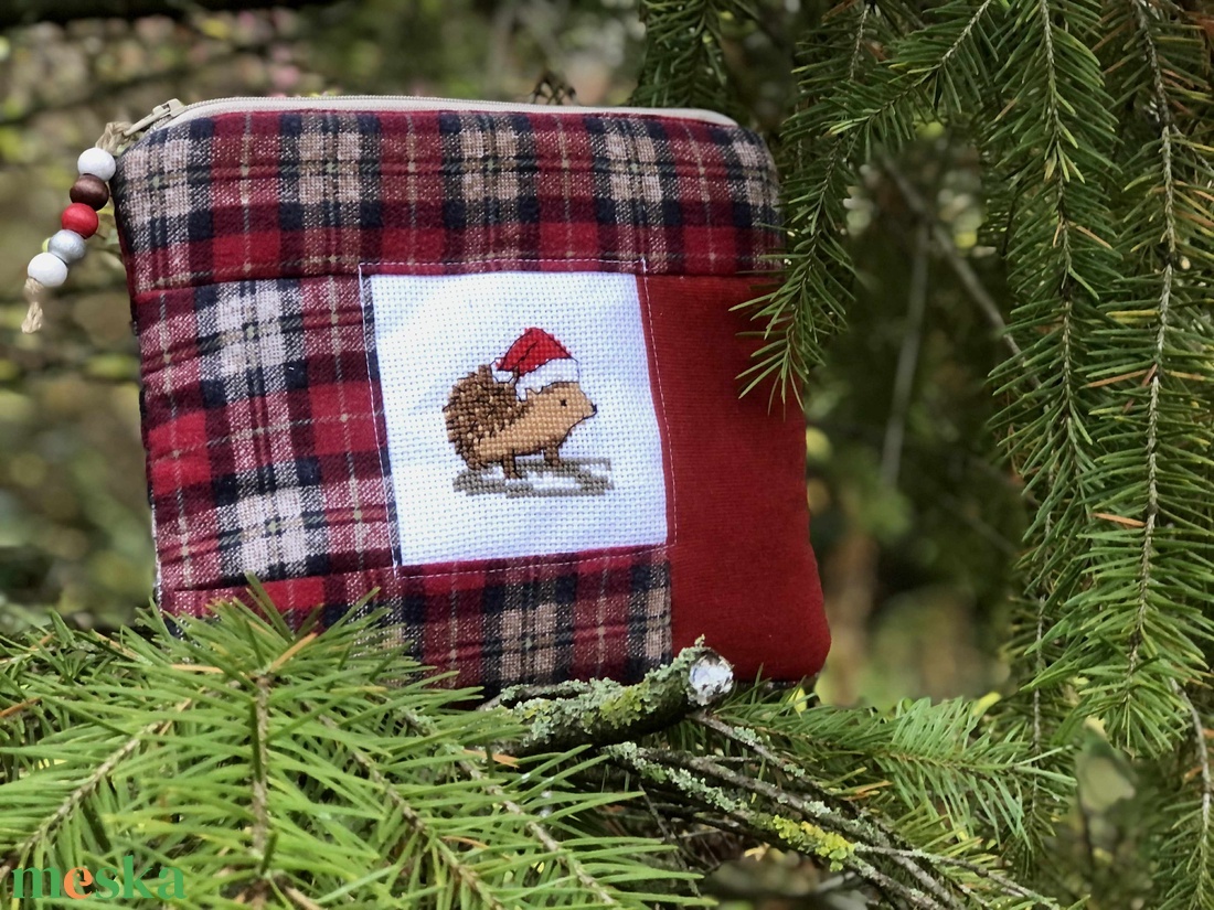 WINTER HEDGIE. Sünis puha, flanel neszi skandináv stílusban. - táska & tok - neszesszer - Meska.hu