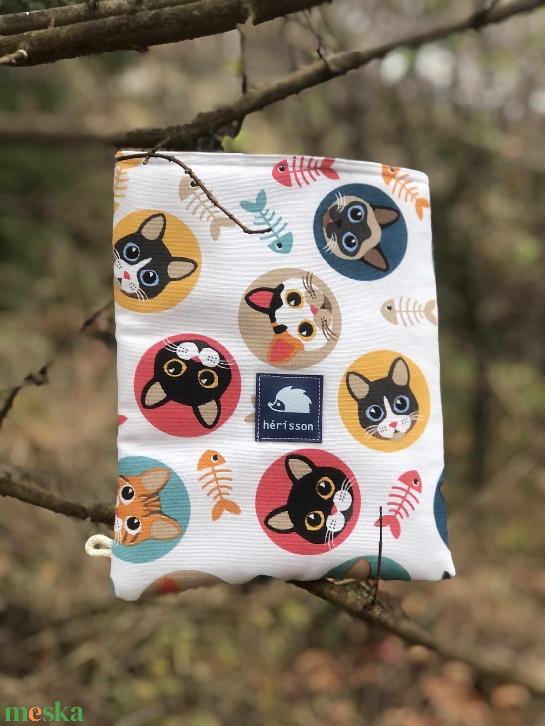 c a t s .  Vidám könyvtok cicafejekkel - táska & tok - ebook & tablet tok - Meska.hu