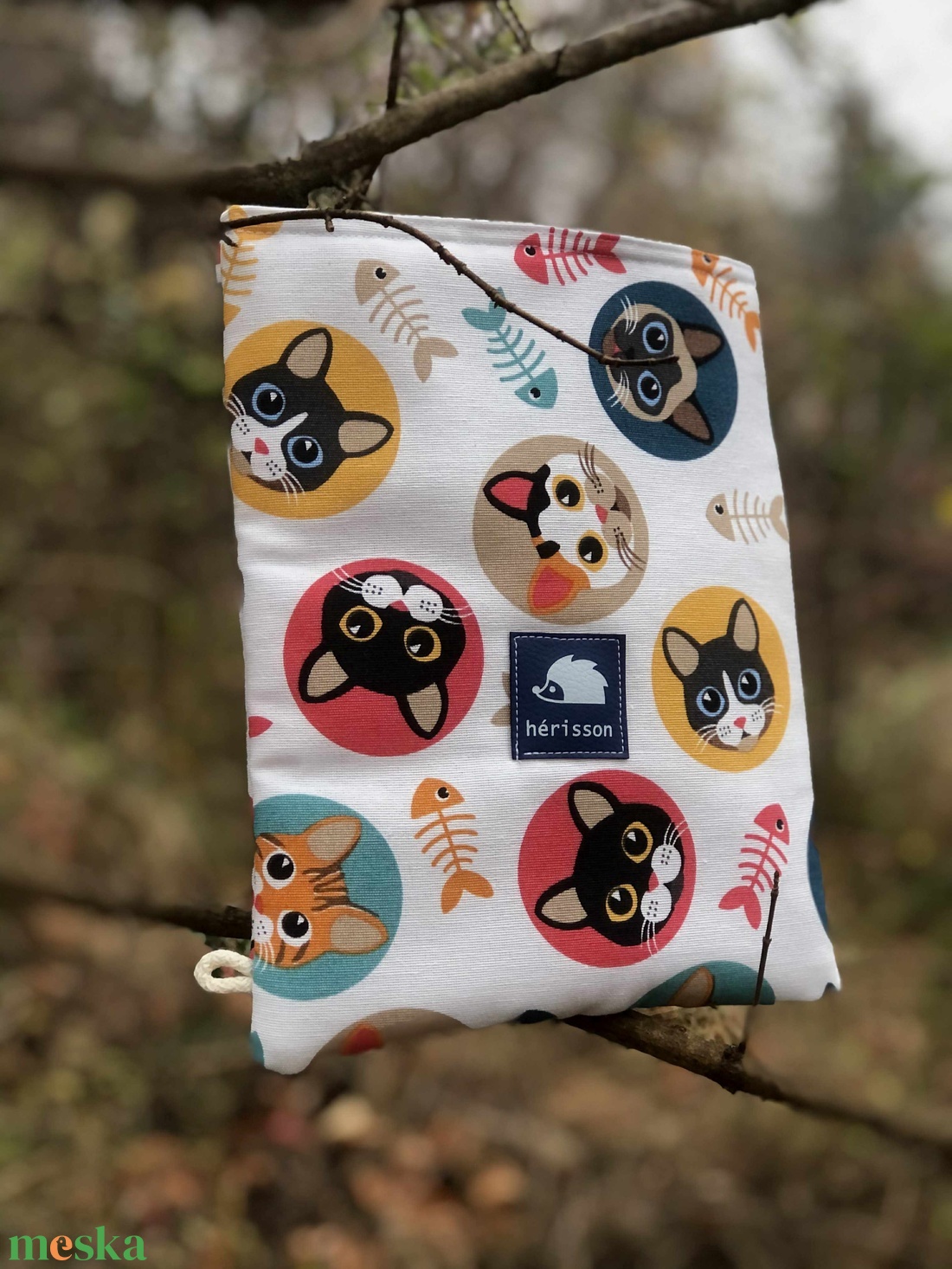 c a t s .  Vidám könyvtok cicafejekkel - táska & tok - ebook & tablet tok - Meska.hu