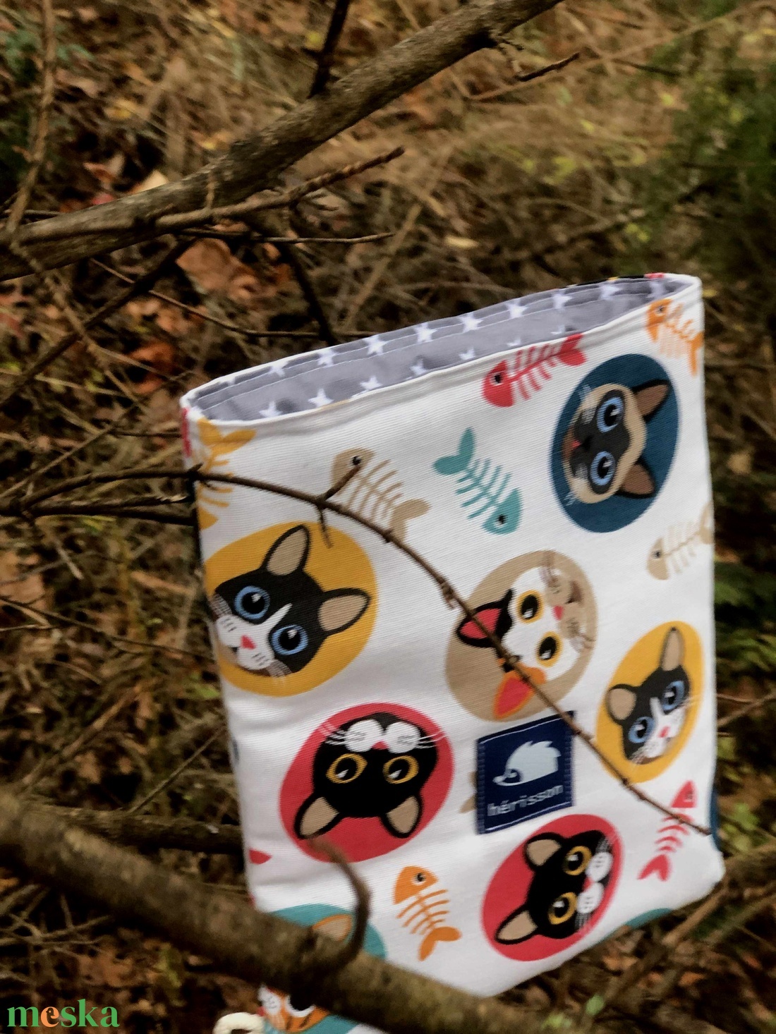 c a t s .  Vidám könyvtok cicafejekkel - táska & tok - ebook & tablet tok - Meska.hu