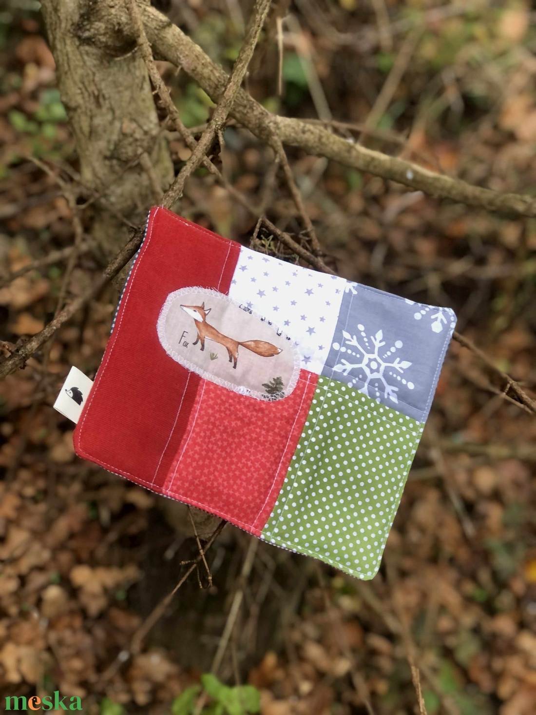 FOR MUGS. Rókás patchwork bögrealátét. - otthon & életmód - konyhafelszerelés, tálalás - tálalás - tányér- és poháralátét - Meska.hu