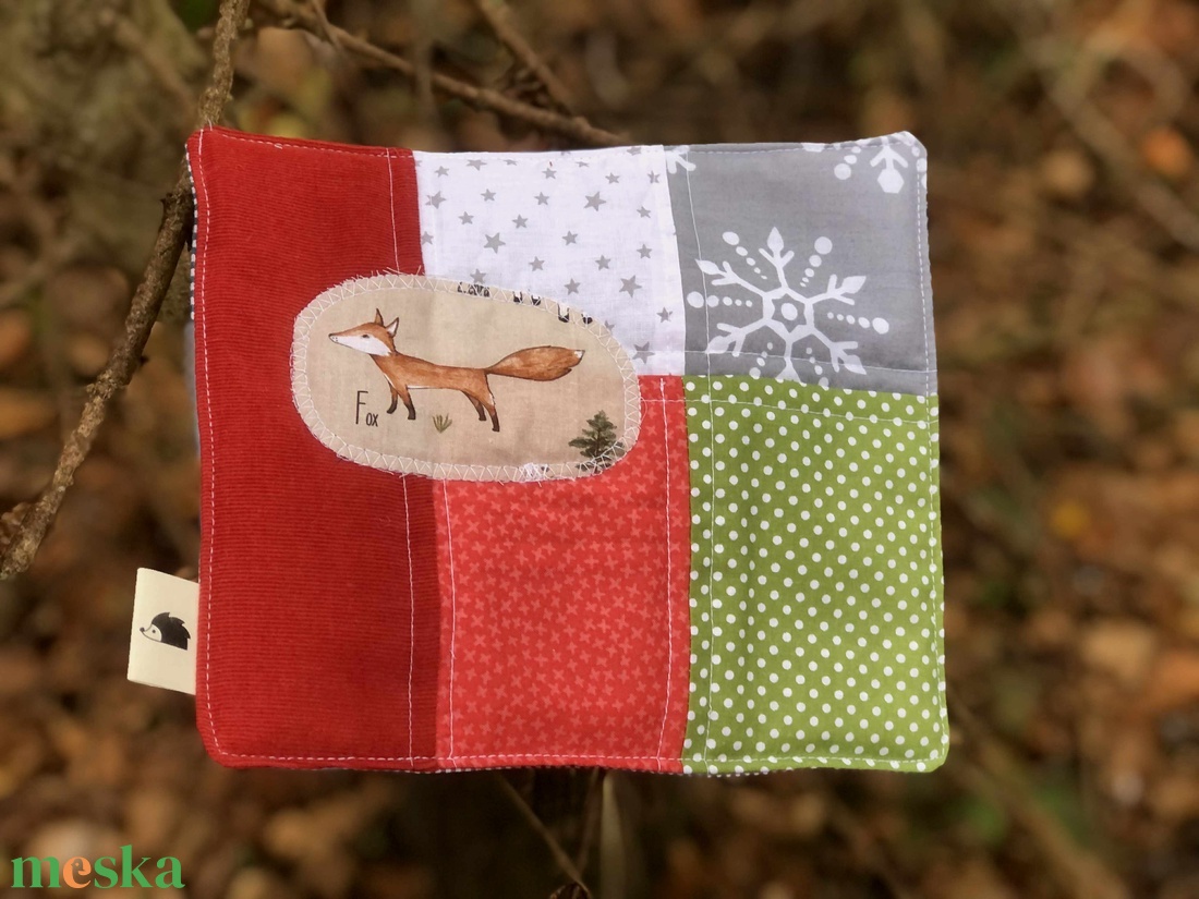 FOR MUGS. Rókás patchwork bögrealátét. - otthon & életmód - konyhafelszerelés, tálalás - tálalás - tányér- és poháralátét - Meska.hu