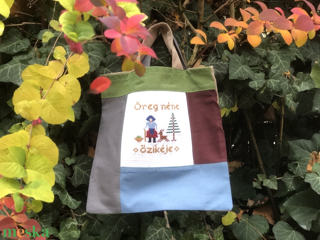 ÖREG NÉNE ŐZIKÉJE. ----> Mini-shopper ovisoknak és az apró kincseiknek  - táska & tok - bevásárlás & shopper táska - shopper, textiltáska, szatyor - Meska.hu