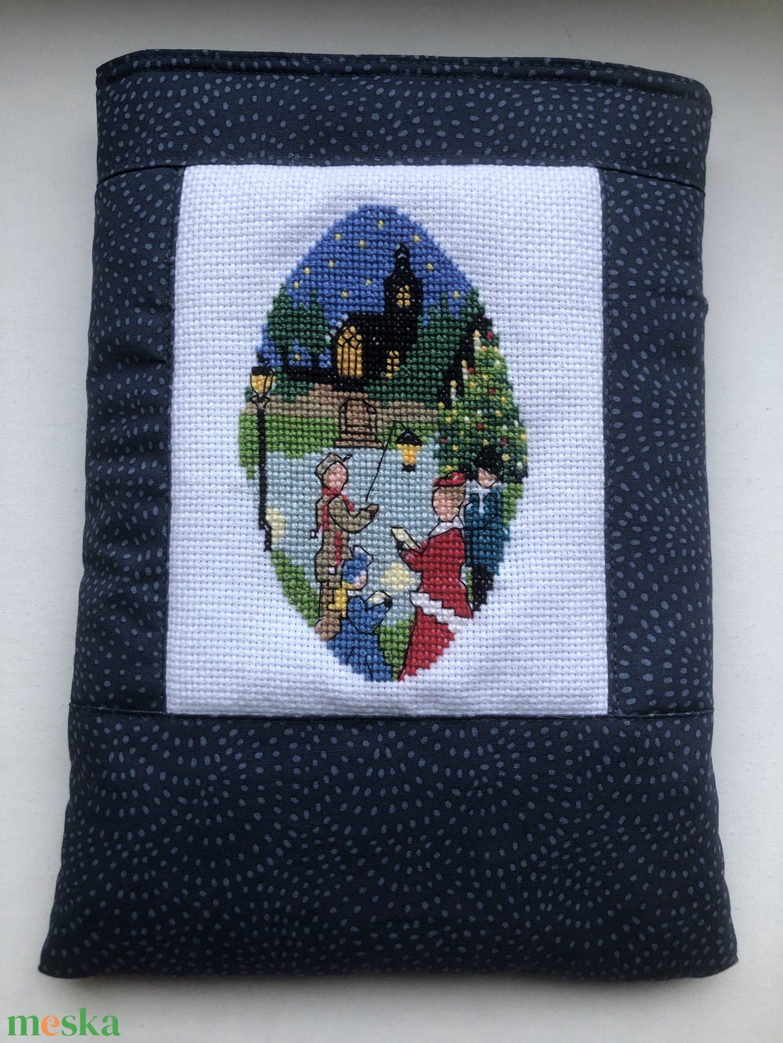 silent night -Éjkék könyvtasak karácsonyi hangulatban - könyv & zene - könyvtok - Meska.hu