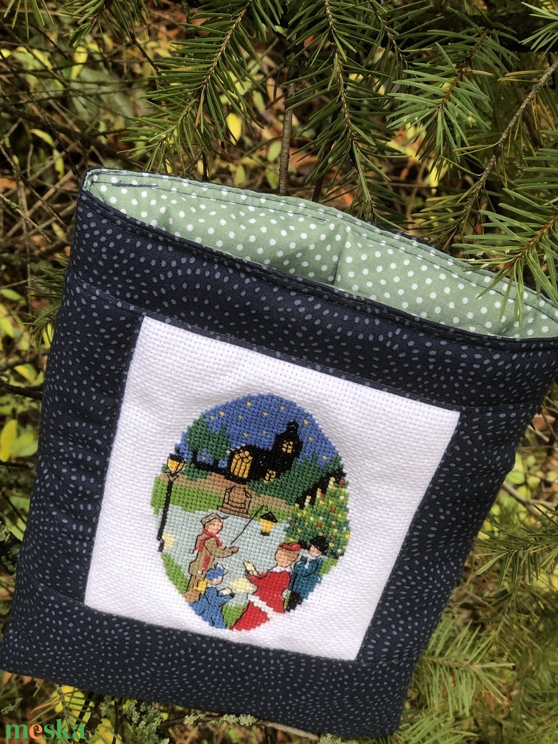 silent night -Éjkék könyvtasak karácsonyi hangulatban - könyv & zene - könyvtok - Meska.hu