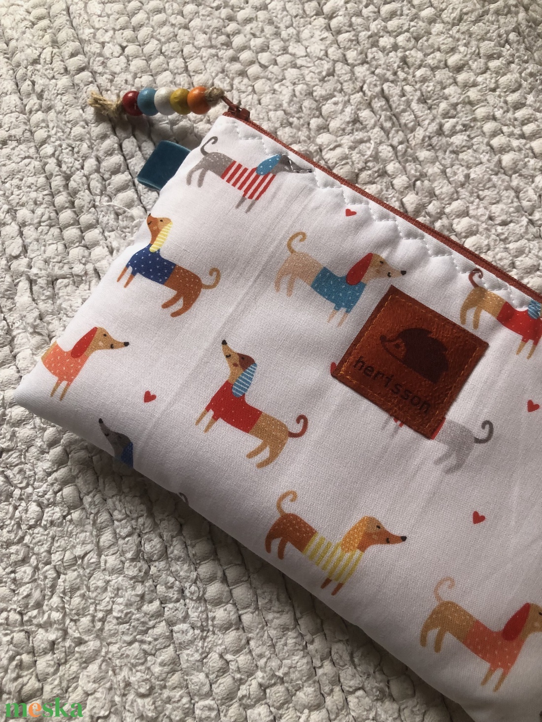  I LOVE DATSCHUNDS. Tacsis neszi - otthon & életmód - papír, írószer - tolltartó & ceruzatekercs - Meska.hu