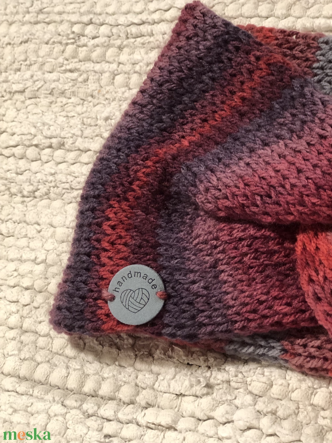 T r o m s �. Kézzel kötött puha, meleg fülvédő - ruha & divat - sál, sapka, kendő - fejpánt - Meska.hu