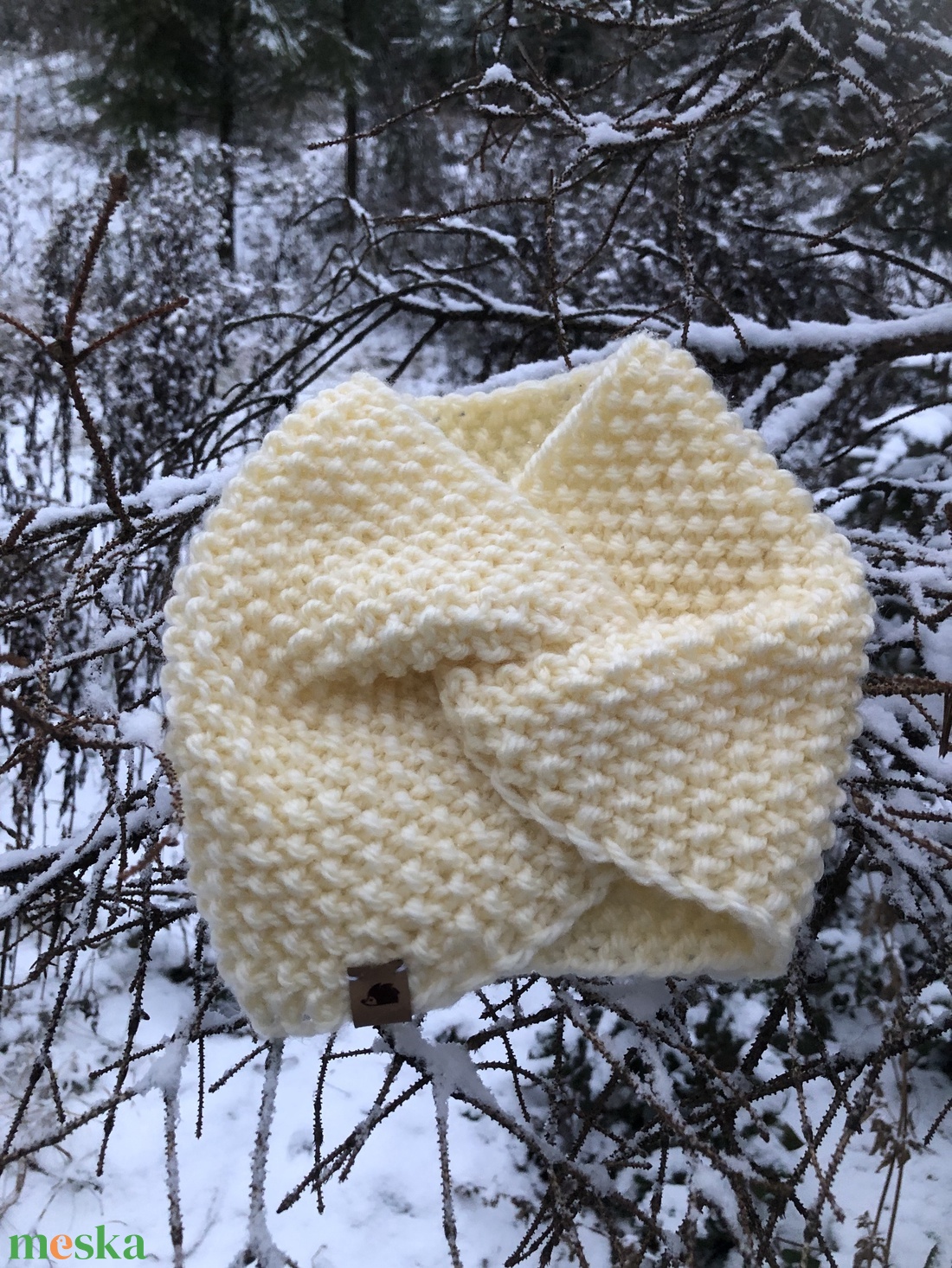 H U N Y O R. Kézzel kötött puha, meleg fülvédő - ruha & divat - sál, sapka, kendő - fejpánt - Meska.hu