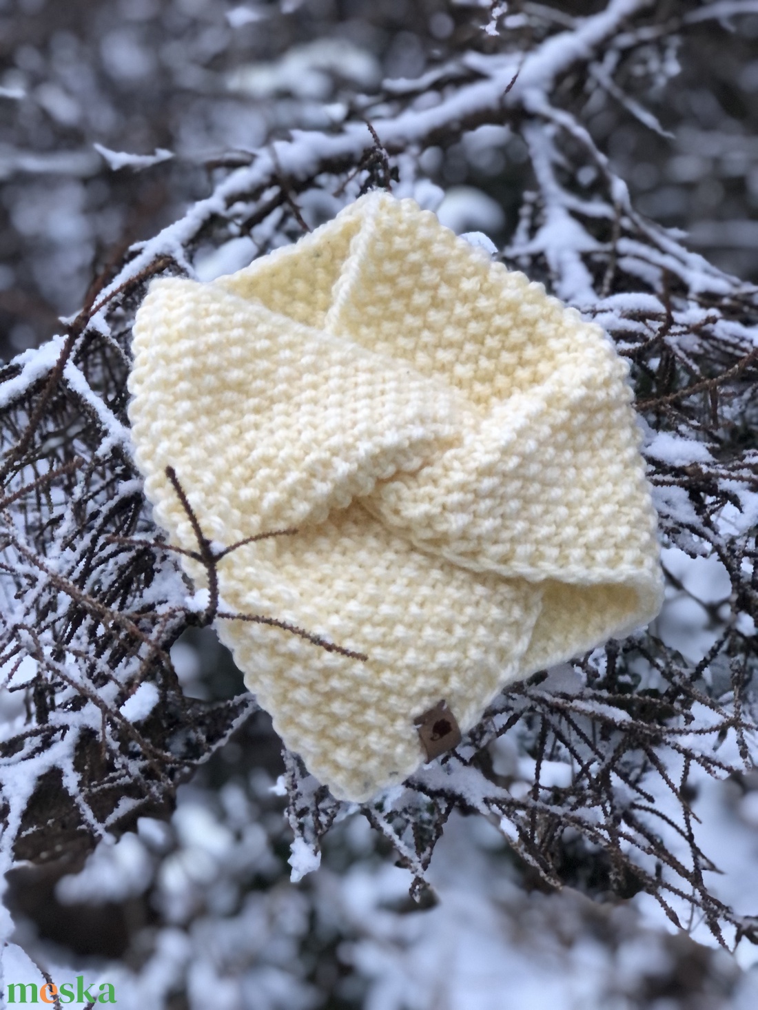 H U N Y O R. Kézzel kötött puha, meleg fülvédő - ruha & divat - sál, sapka, kendő - fejpánt - Meska.hu