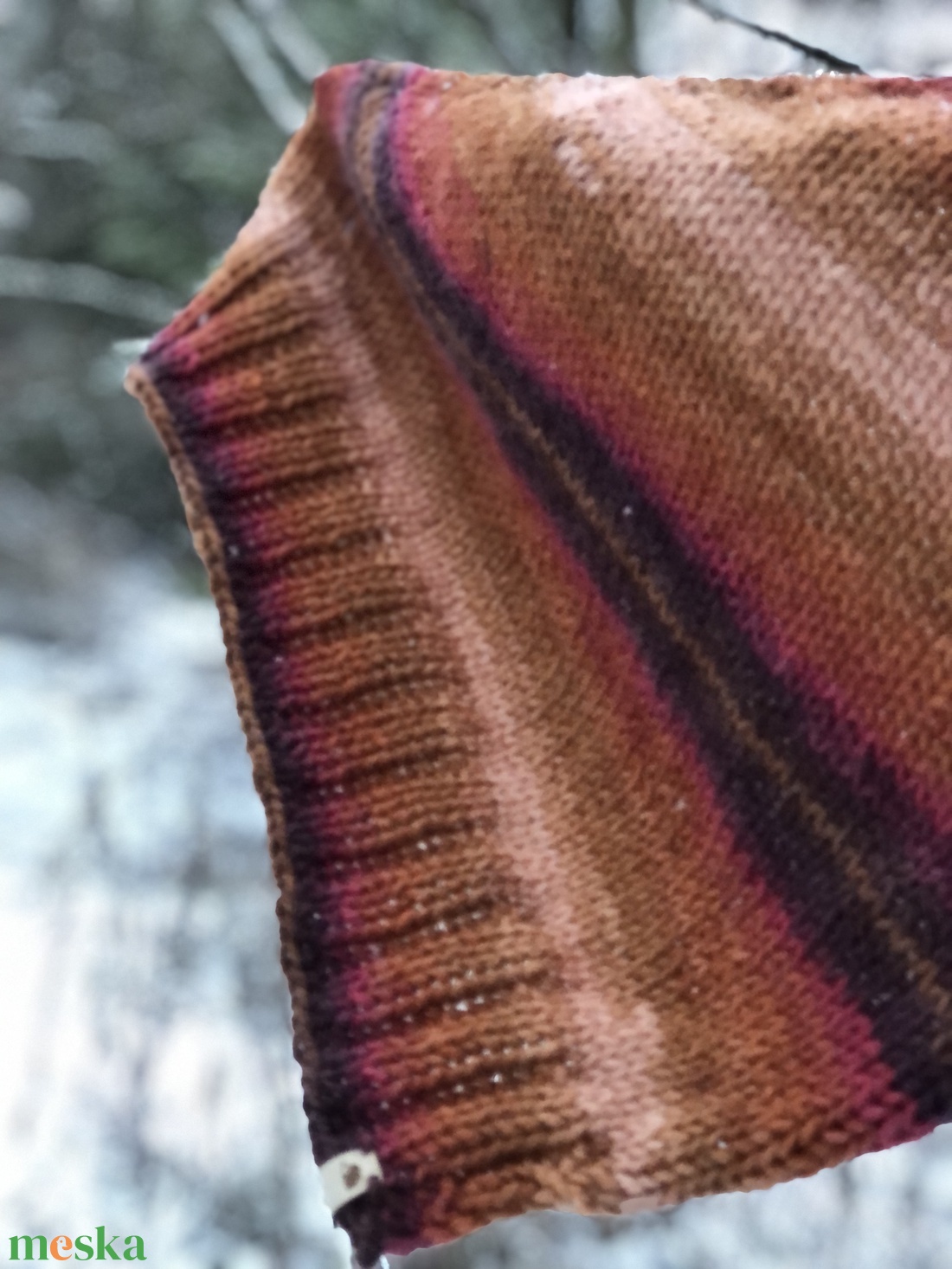 T r o n d h e i m. Kézzel kötött puha, meleg baktus  - ruha & divat - sál, sapka, kendő - fejpánt - Meska.hu