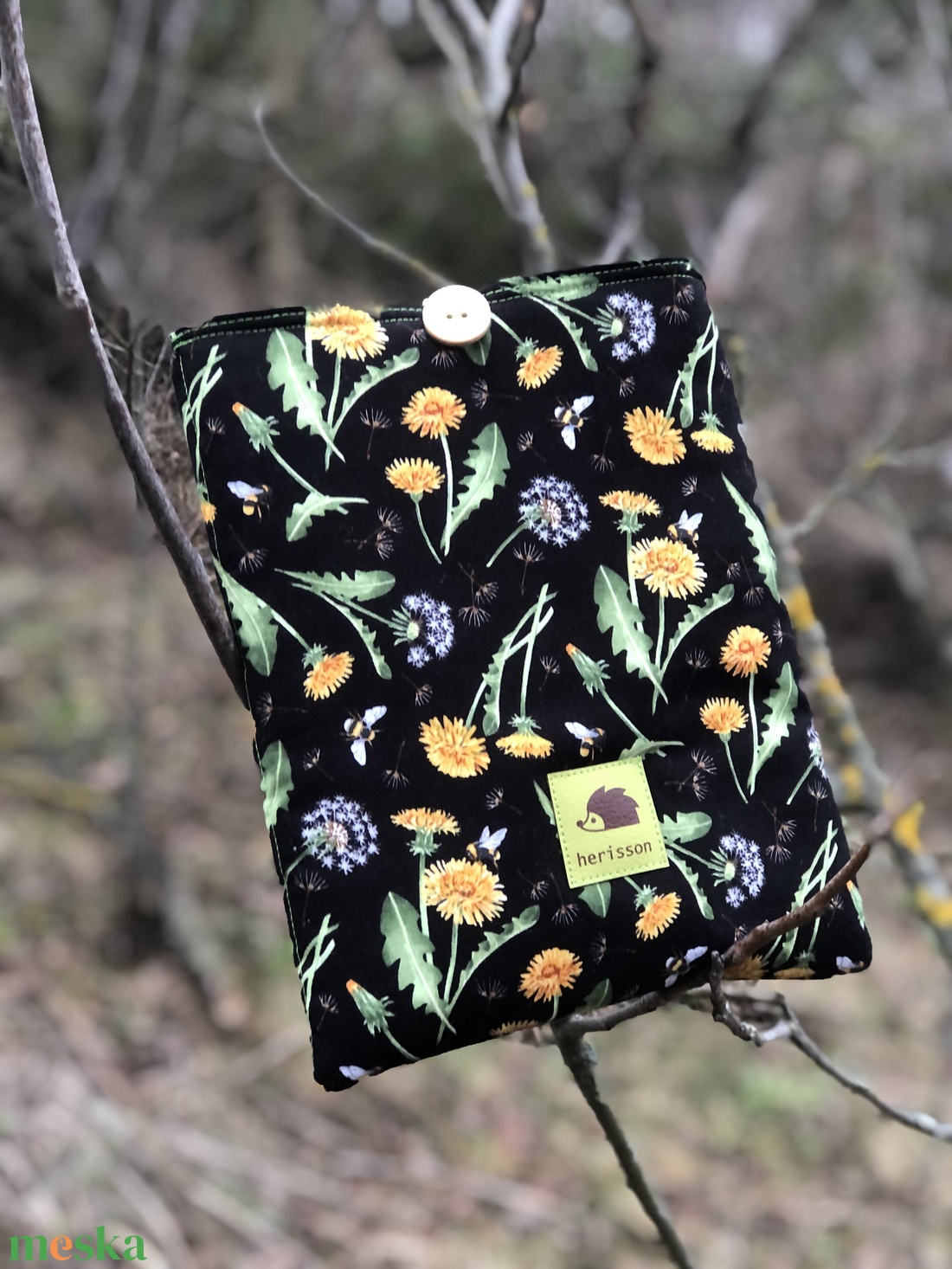 d a n d e l i o n s. Pitypangos könyv/tablet védő tok/könyvtasak/könyvölelő (akár e-booknak is) - táska & tok - ebook & tablet tok - Meska.hu