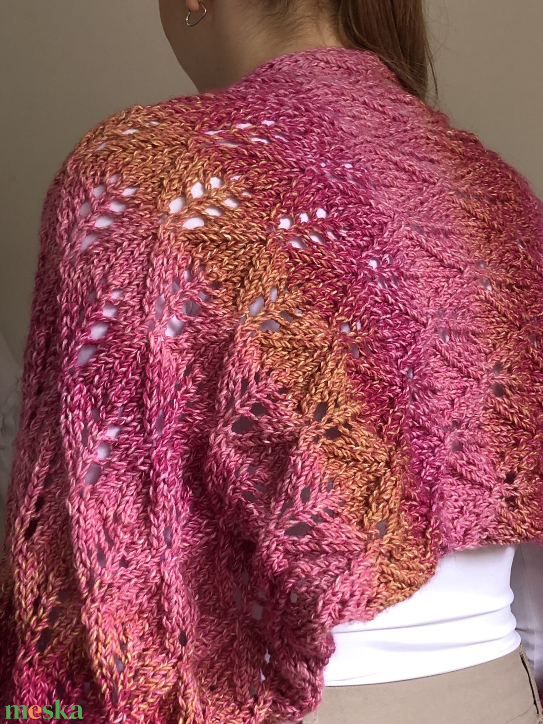 Raspberry shrug _ Kézzel kötött puha és meleg bolero - ruha & divat - női ruha - bolero - Meska.hu