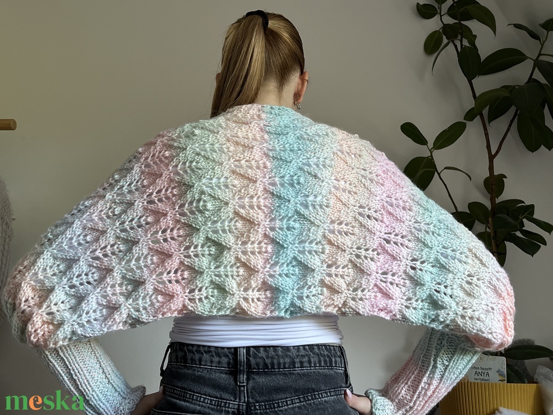 Candy sugar shrug _ Kézzel kötött puha és meleg bolero - ruha & divat - női ruha - bolero - Meska.hu