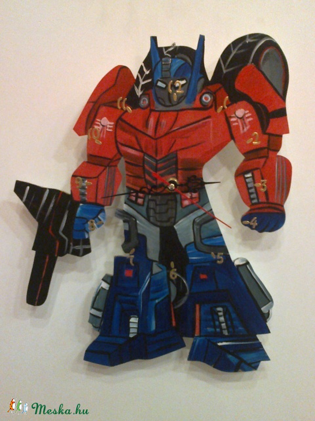 Fa mesefigurás óra Transzformersz optimus - - Meska.hu Fa mesefigurás óra Transzformersz optimus - - Meska.hu
