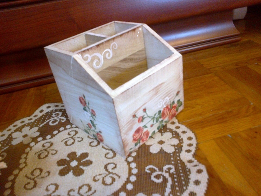 Fa ceruzatartó vagy fakanáltartó -  - Meska.hu