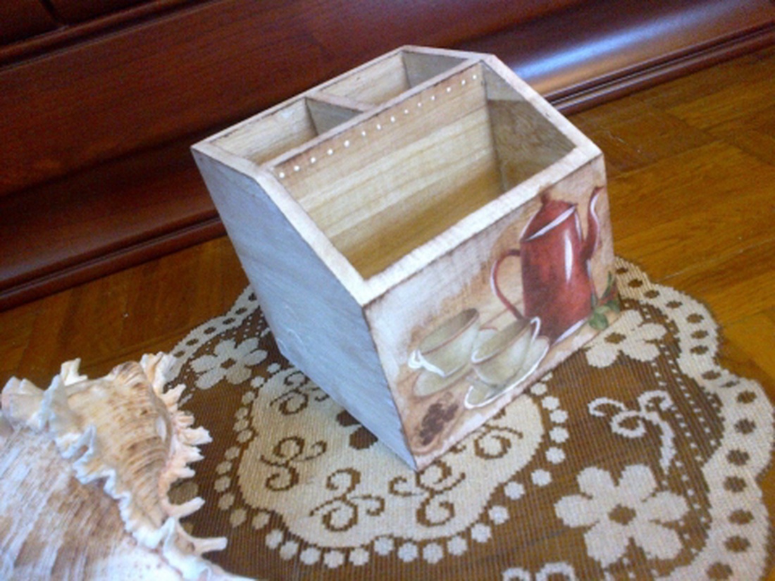 Fa ceruzatartó vagy fakanáltartó -  - Meska.hu