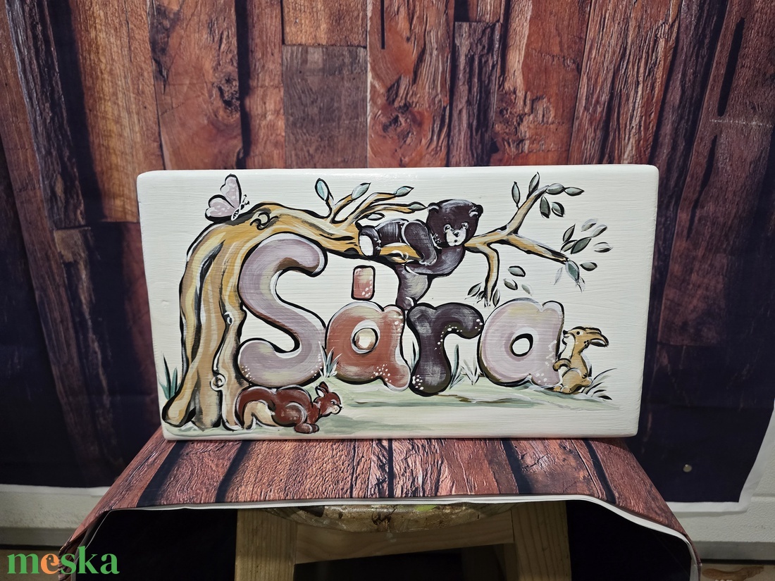 fa sámli kézzel festve - otthon & életmód - babaszoba, gyerekszoba - gyerek szék, sámli - Meska.hu