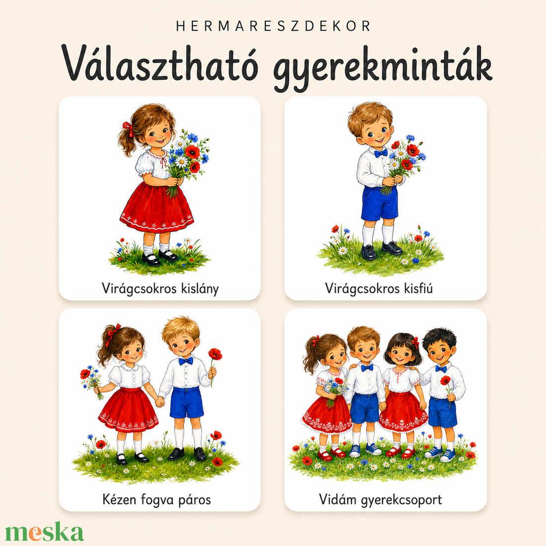 Egyedi ballagó tarisznya névvel és csoport névvel � választható, mesés Hermareszdekor mintával   - táska & tok - kézitáska & válltáska - tarisznya - Meska.hu