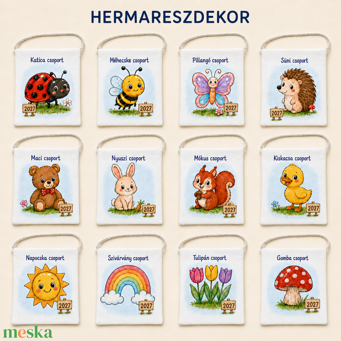 Egyedi ballagó tarisznya névvel és csoport névvel � választható, mesés Hermareszdekor mintával   - táska & tok - kézitáska & válltáska - tarisznya - Meska.hu