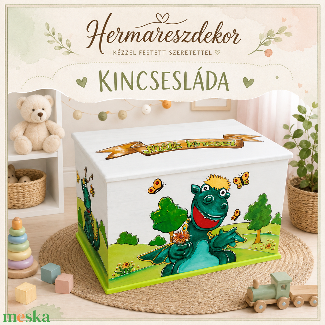 Játéktároló láda - otthon & életmód - tárolás & rendszerezés - láda - Meska.hu
