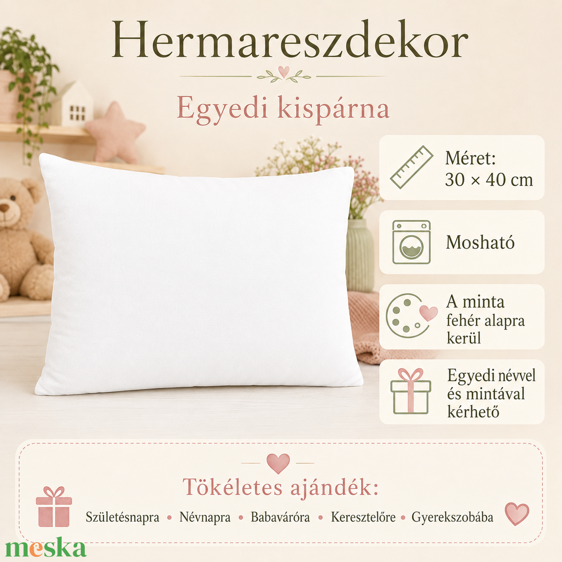 Mesepárna � névre szóló, egyedi mintás kispárna - otthon & életmód - dekoráció - fali és függő dekoráció - betű & név - Meska.hu