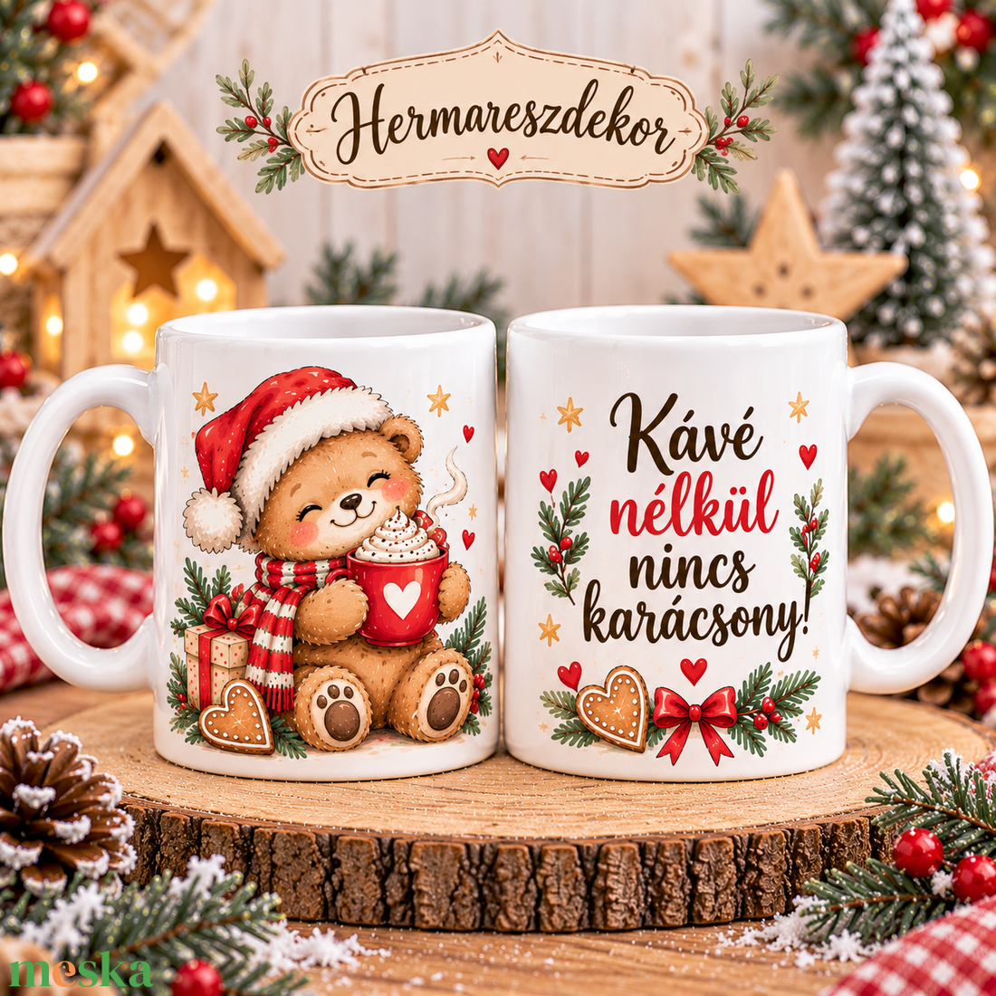 Egyedi Karácsonyi bögrék, amik mosolyt csalnak az arcodra! - otthon & életmód - konyhafelszerelés, tálalás - tálalás - bögre & csésze - Meska.hu